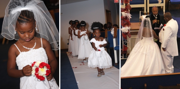 Little Rock wedding photography, junior bride, cute flower girls, Holy Temple Church of God