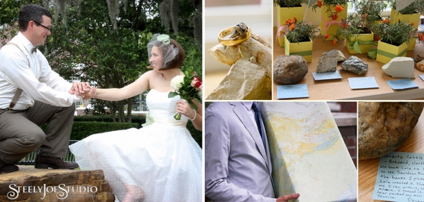 Its not often you see a geology theme added to a wedding, but this event did it very well.